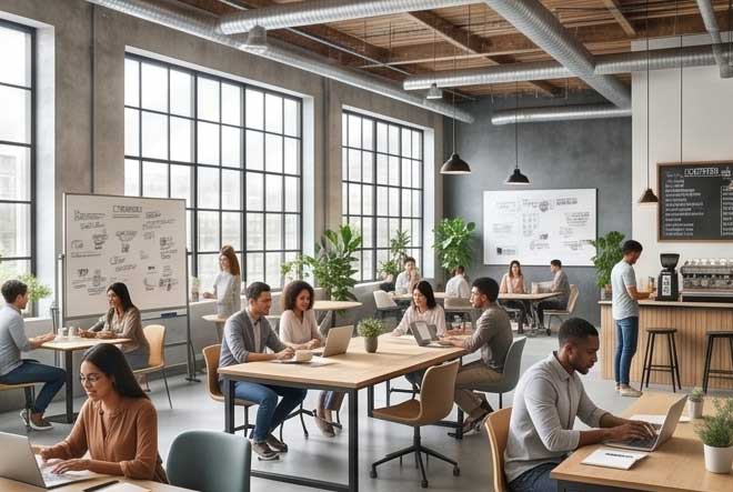Co-working Spaces & Associations illustration